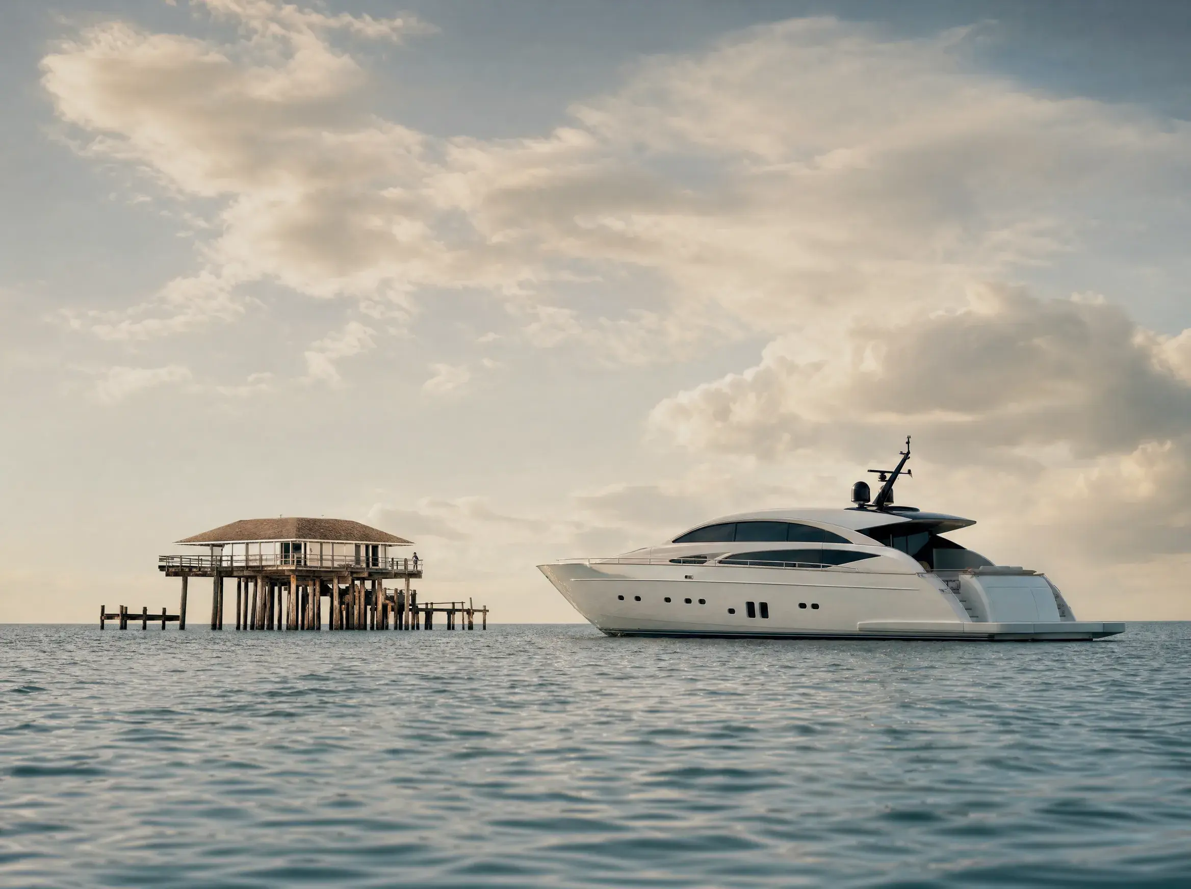 Yacht charter in Stiltsville, Miami. LIMITLESS YACHTS
