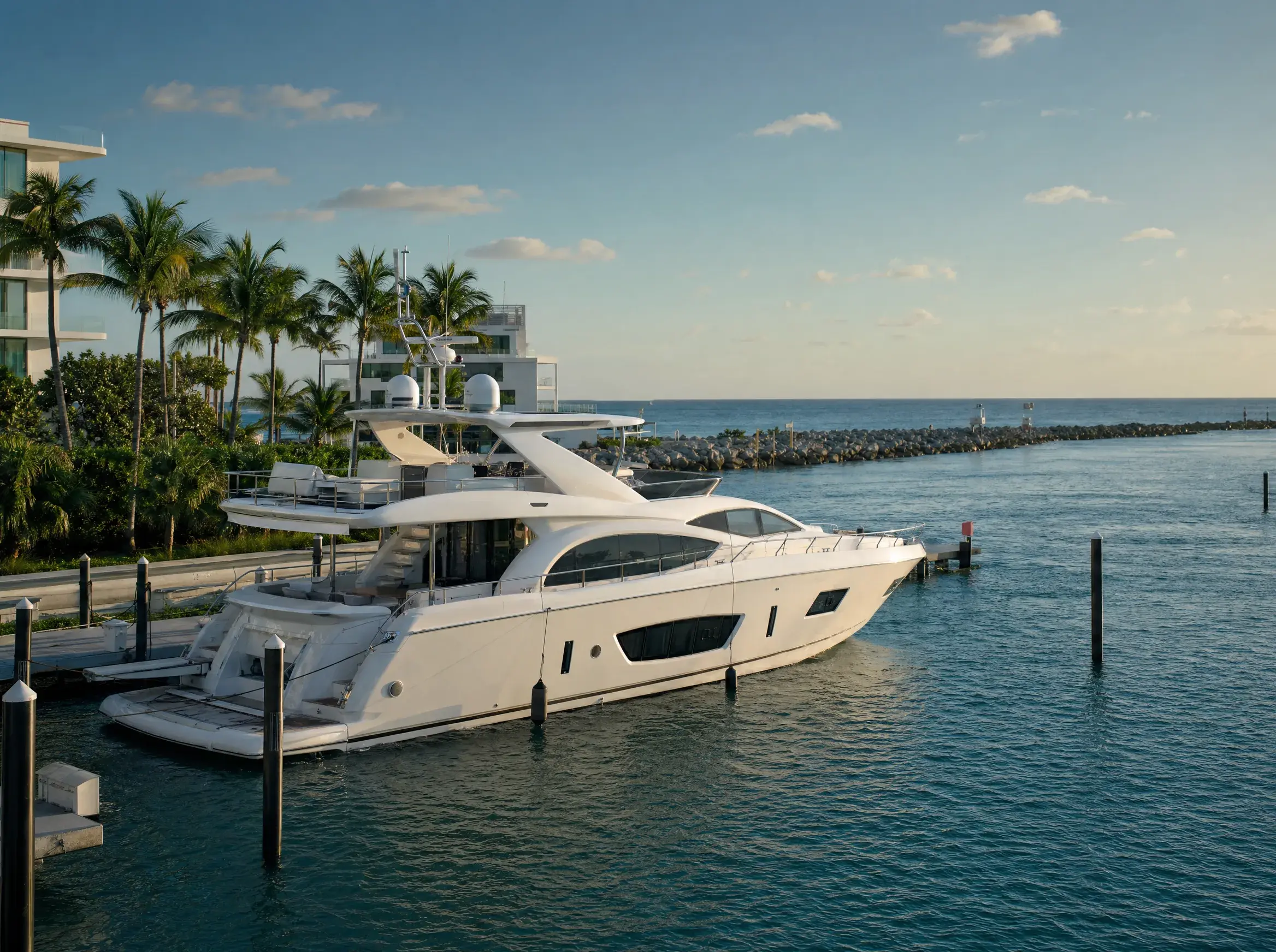 Yacht charter in Miami Beach Marina, Miami. LIMITLESS YACHTS